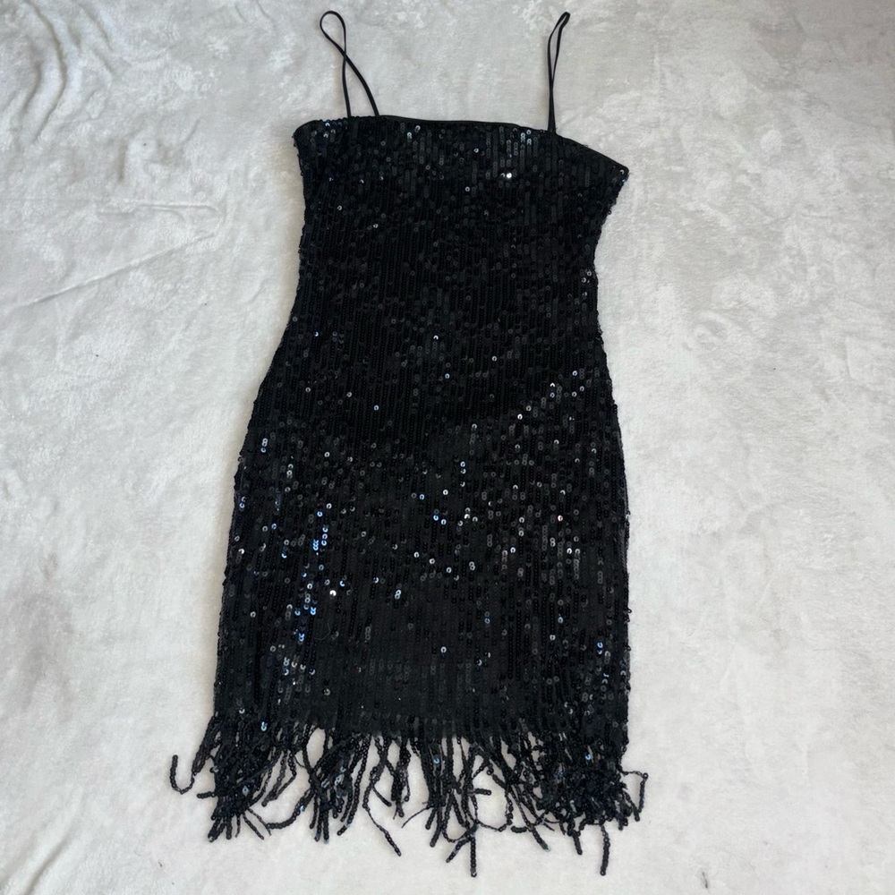 Little Black Sequin Dress